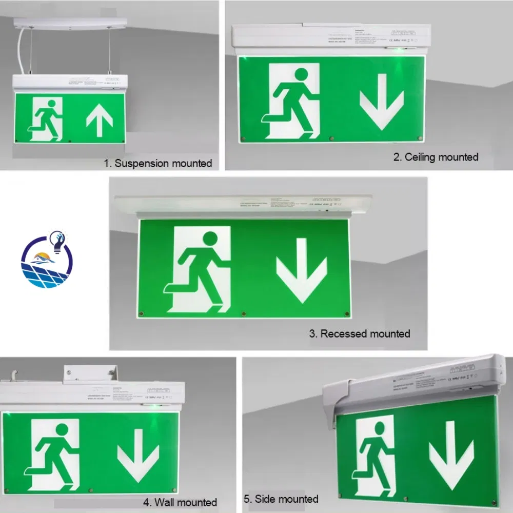 Lanyou LED Emergency Light Exit Sign Wholesale Side Mounted LED Emergency Light Exit Sign Passageway 5-in-1 CE LED Emergency Light Exit