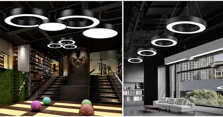 Luz Pendante Redonda de Metal com LED - Círculo
