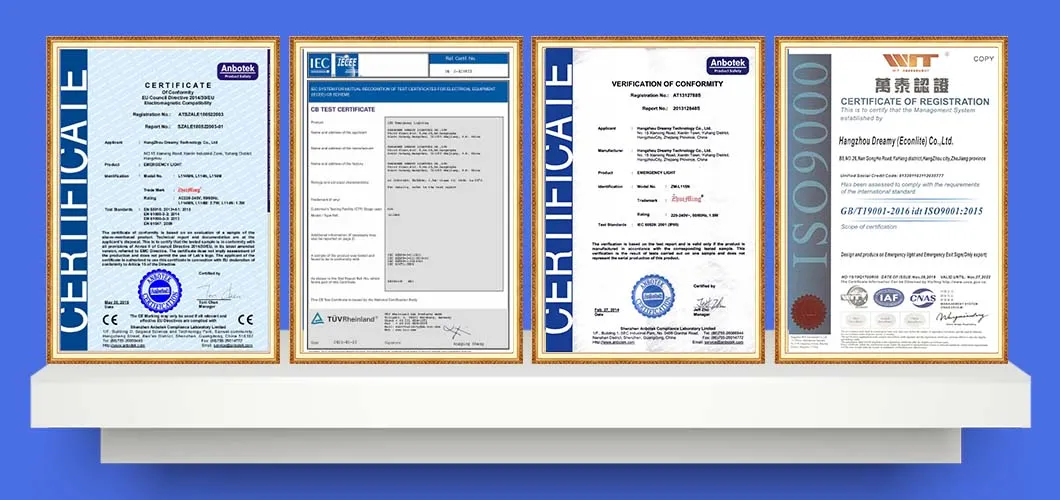 Certificação CE RoHS do Sinal de Saída de Emergência LED