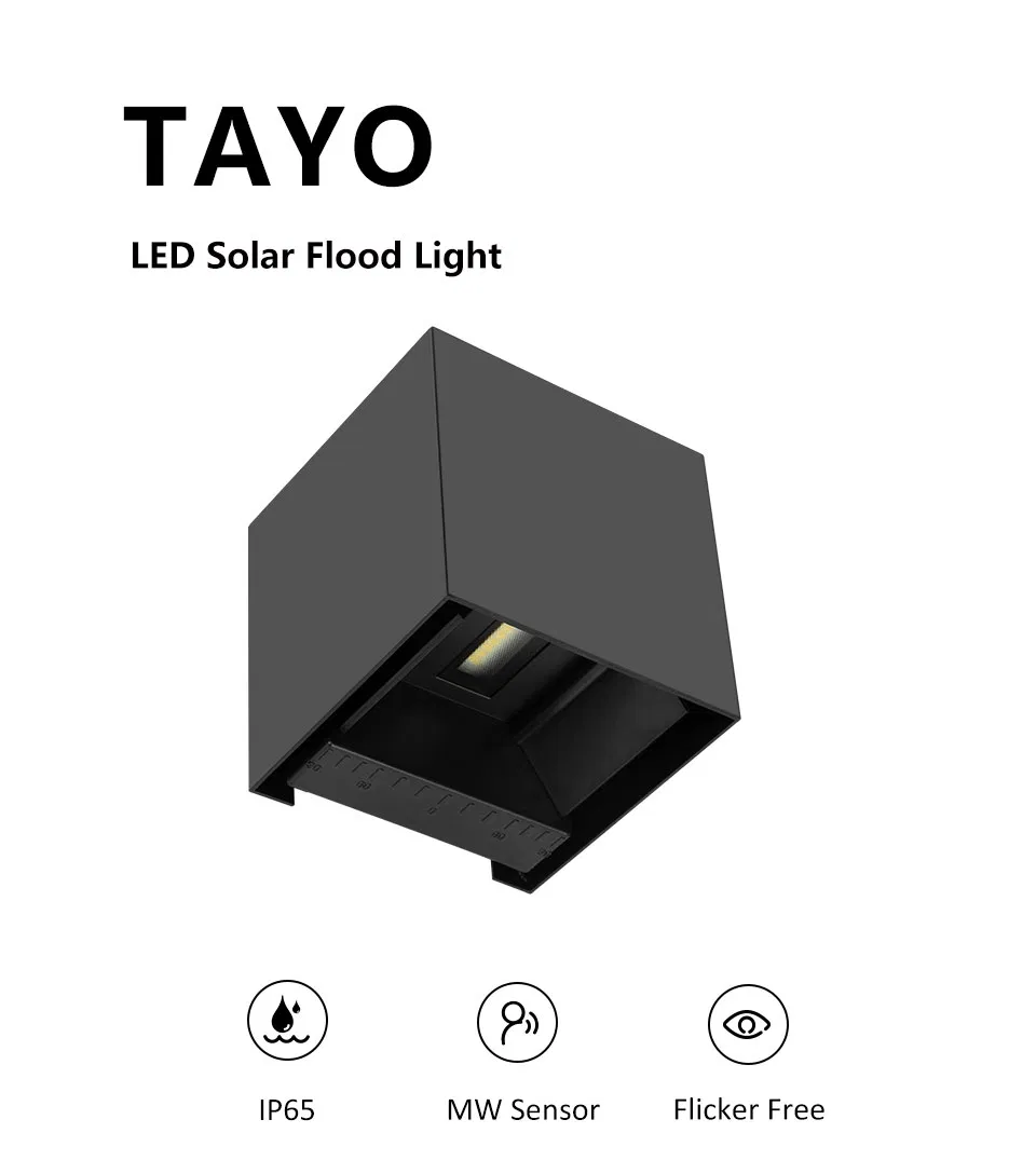 IP65 Lâmpada de Economia de Energia para Exterior 300lm600lm Luz Solar com Sensor de Movimento