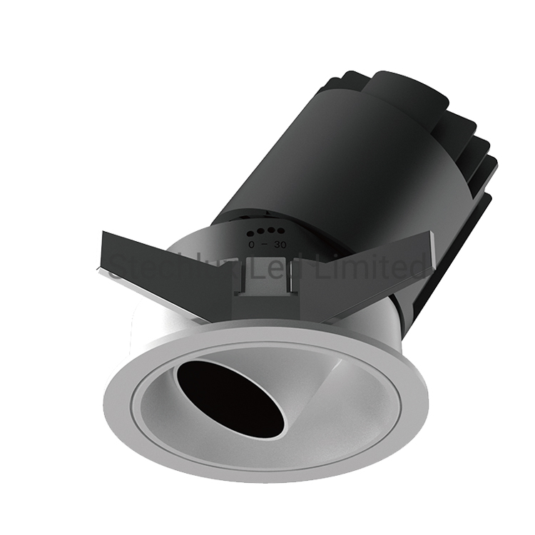 Downlight LED Arquitetônico Recessado Sem Moldura Antirreflexo Redondo ETL SAA CE Dimerizável CRI90+