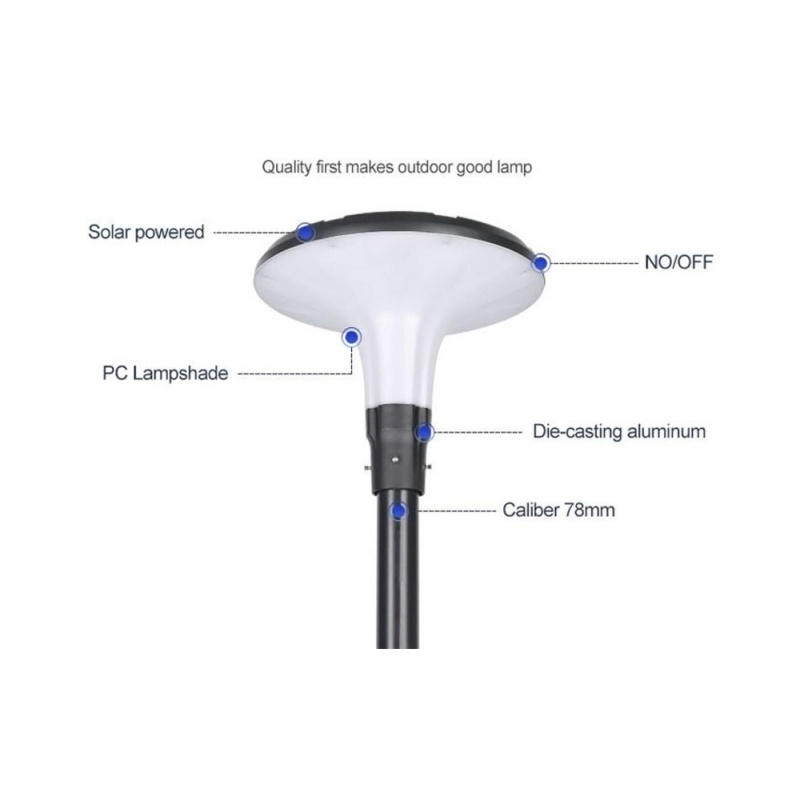 IP65 Luzes Solares de Jardim UFO 20W 30W Luzes Solares para Caminho de Jardim