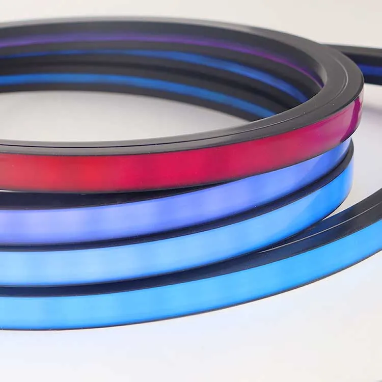 12V 24V Fita de Neon Flex LED RGB Endereçável IP65 Tubo de Silicone à Prova d'Água para Iluminação de Paisagens e Fachadas Externas