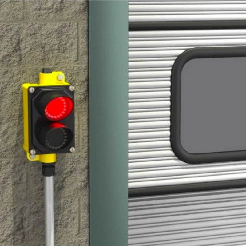 DC 15-30V Sinal de Tráfego de Advertência LED para Montagem em Parede em Armazém de Interseção de Segurança