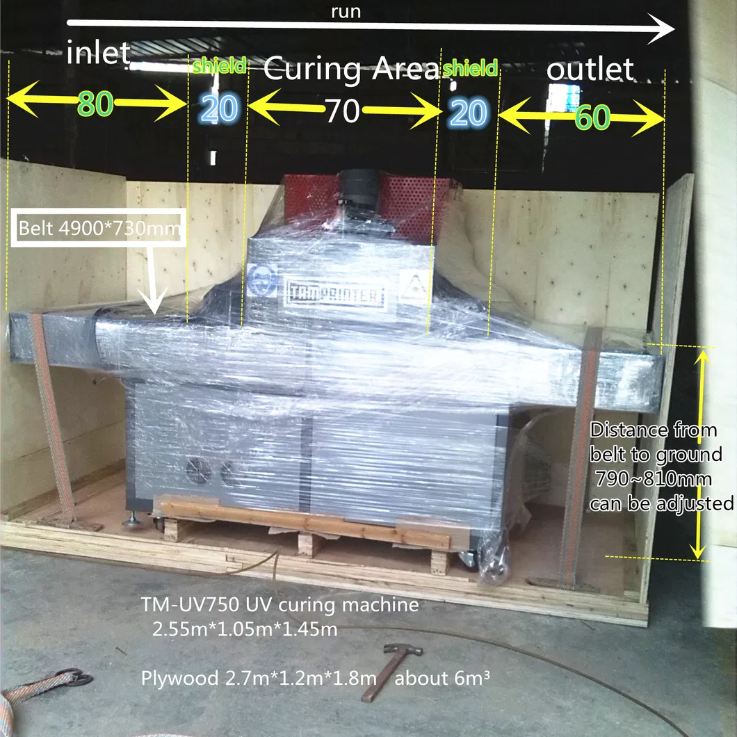 Forno de Cura UV com Conjunto de Ventilador de Resfriamento para Tetos Decorativos Arquitetônicos