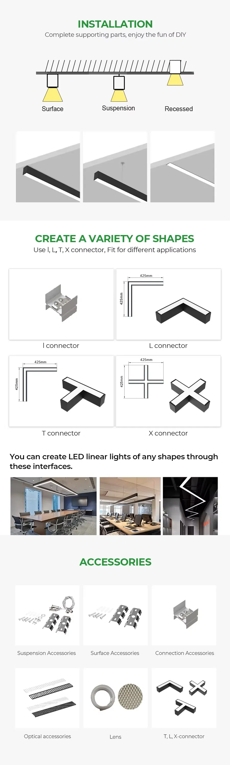 Guia de Instalação da Luz Linear