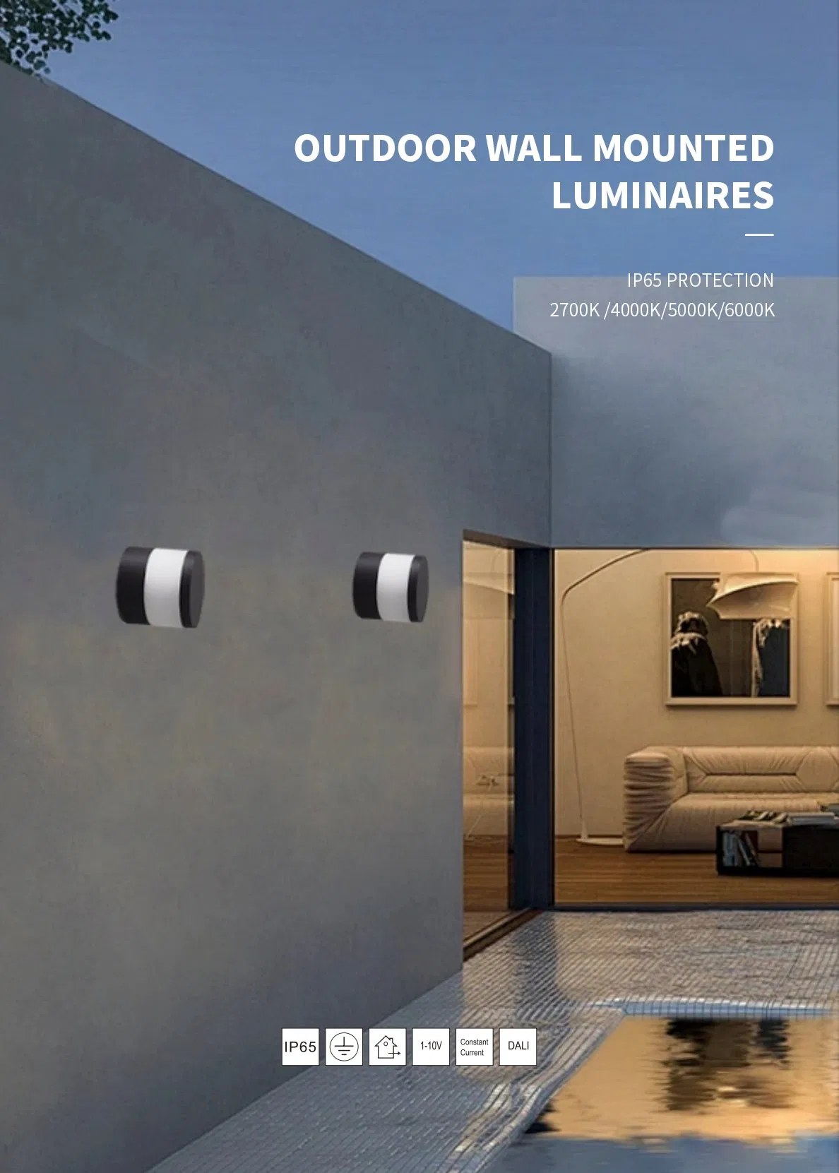 Luz de parede LED externa à prova d'água para escadas para segurança