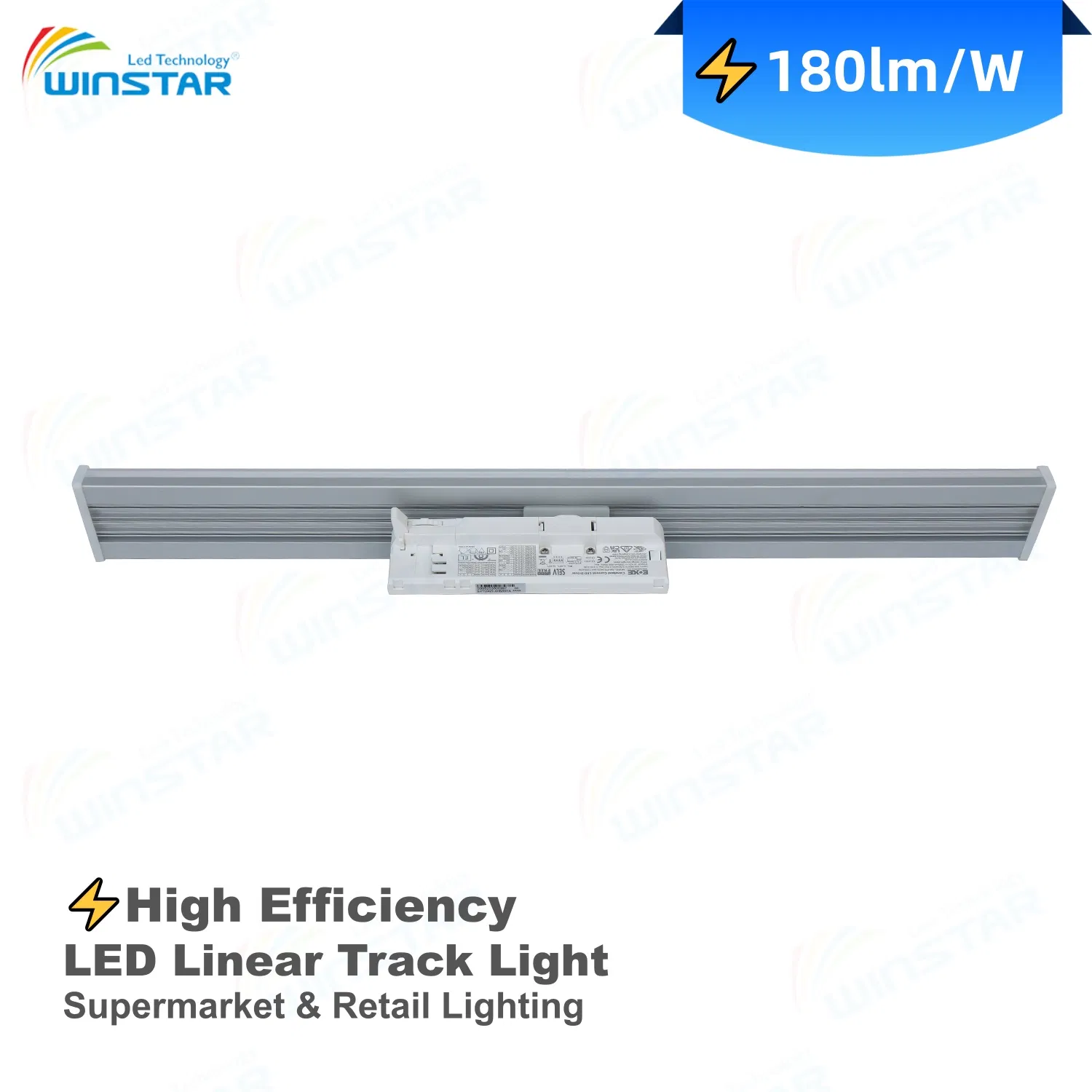 High Efficacy Light 160lm/W LED Track Linear Luminaire for Retail Store &amp; Boutique 30W 4800lm Replaces Traditional 70W Optical Design CE RoHS