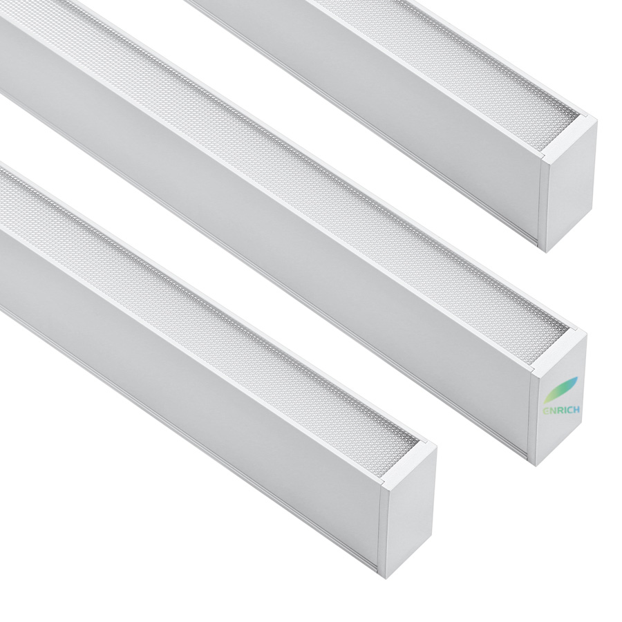 Iluminação Linear LED Suspensa de Luz Direta e Indireta para Escritórios