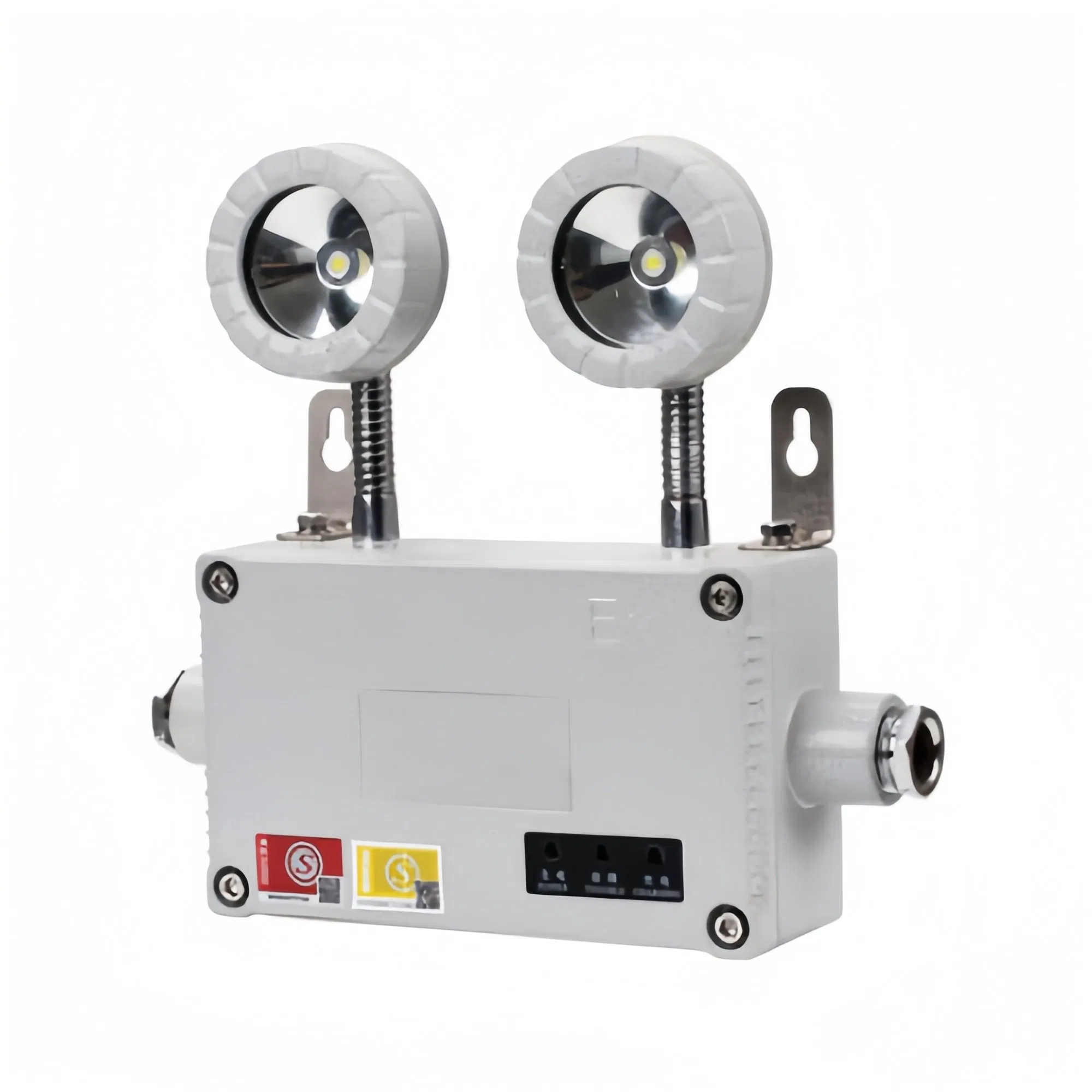 Sinal de Emergência Flameproof Montado na Parede com Duas Cabeças 3030LED Luz de Segurança ATEX AC220V