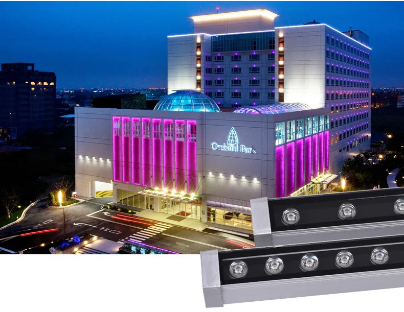Projeto de Iluminação Externa à Prova d'Água Usando Holofote de LED para Parede