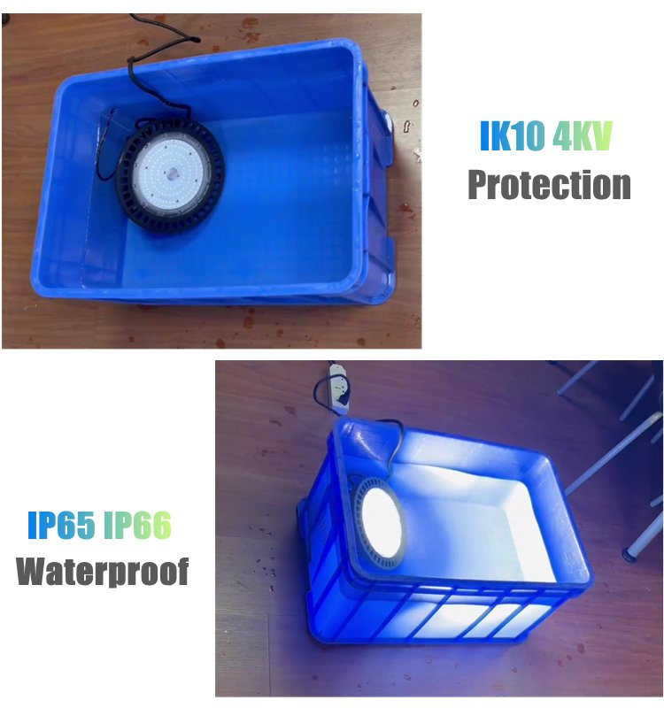 7-10 Anos de Garantia Luz LED UFO Alta Baía ETL Dlc SAA CE CB PSE EMC Certificado 150W 200W 30000lm Local Úmido IP65 Novo Estilo Redondo Iluminação Industrial Alta Baía