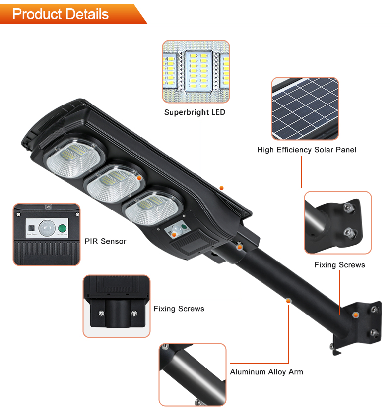 Luz Solar Impermeável para Iluminação Pública