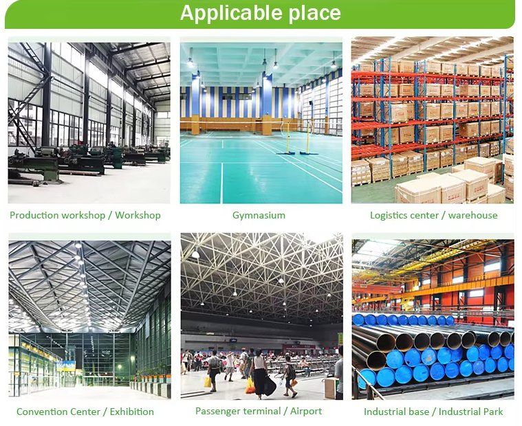 Iluminação Industrial Comercial à Prova d'Água em Alumínio para Ginásio 100W 150W 200W 300W 400W Oficina Luz LED de Alta Baía