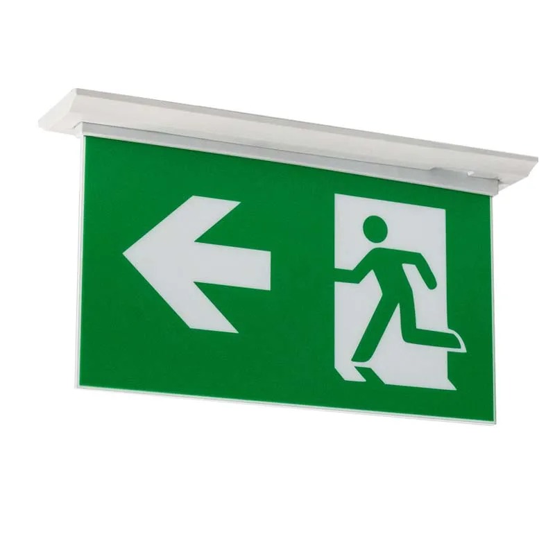 Sinal de Saída de Emergência LED de Teto Recessado / Suspenso Running Man