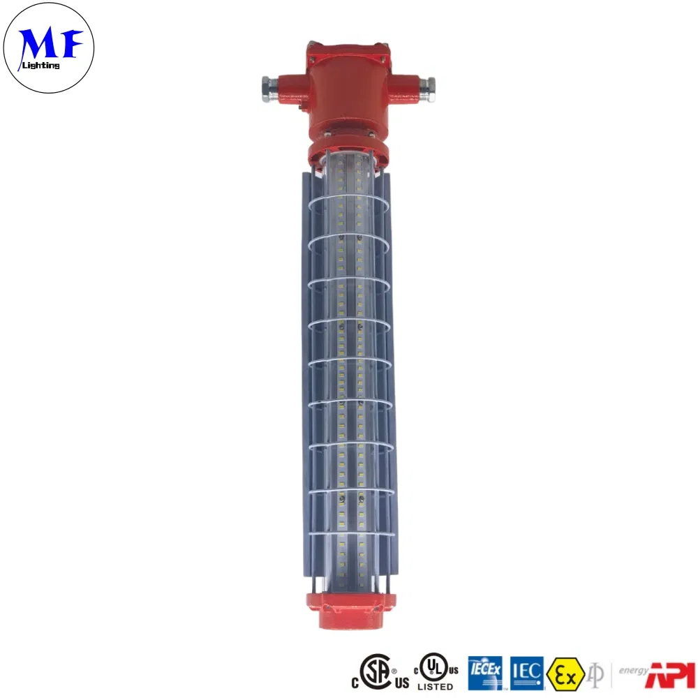 Ex Mineração IP66 Ik10 20W 36W 45W Luz LED à Prova de Explosão Anticolisão de Metal para Túneis, Obras de Construção Subterrânea, Exploração de Cavernas e Grutas