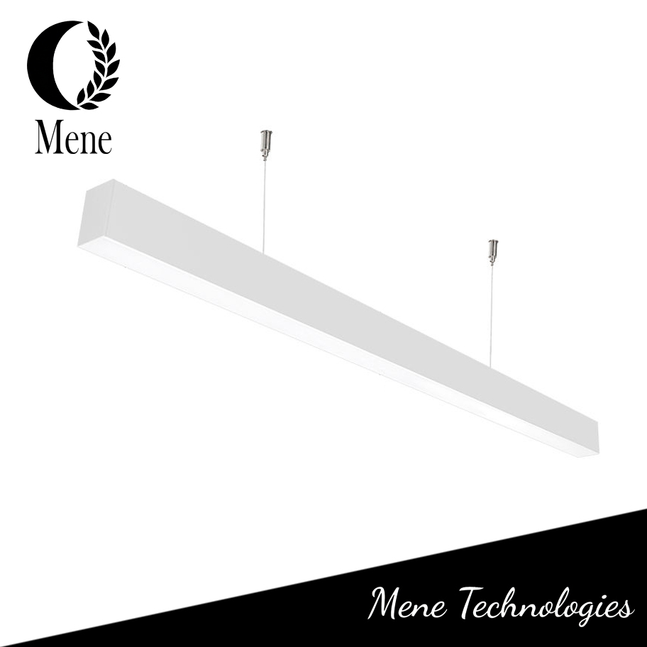 Iluminação Linear Interna Recessada LED Suspensa 40W 60W 80W Alto CRI CE RoHS Luminária de Longa Vida para Iluminação Escolar