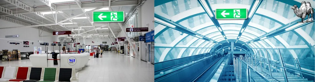 Preço de Fábrica IP65 Sinal de Saída Luz de Emergência para Corredor Estação de Trem Fábrica Hotel Porão Estacionamento Lugar Público