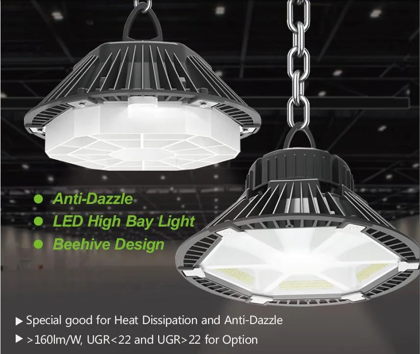 Venda de Fábrica IP65 À Prova D'Água 100W 150W 200W LED Industrial de Alta Baía para Iluminação de Armazém, Garagem, Posto de Gasolina