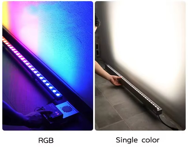 IP67 Luz Linear LED de Alumínio Branca/RGB Luz LED Colorida para Paisagismo de Edifícios