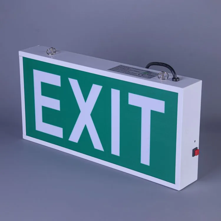 3W Sinal de Saída de Emergência Montado na Parede de Lado Único ou Lado Duplo 180 Caixa de Luz de Saída de Emergência com Bateria de Lítio Recarregável de Backup de Minutos