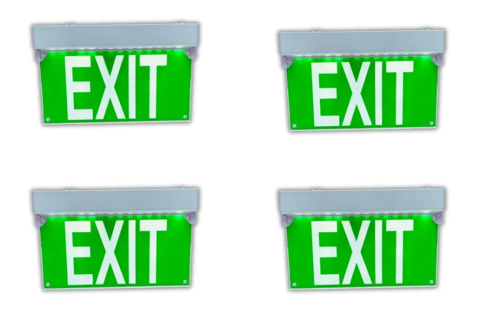 Luz de Emergência de Saída de Segurança com LED Recarga Personalizada para Montagem em Parede / Teto / Suspensa 3 Horas IP65 Acrílico ABS