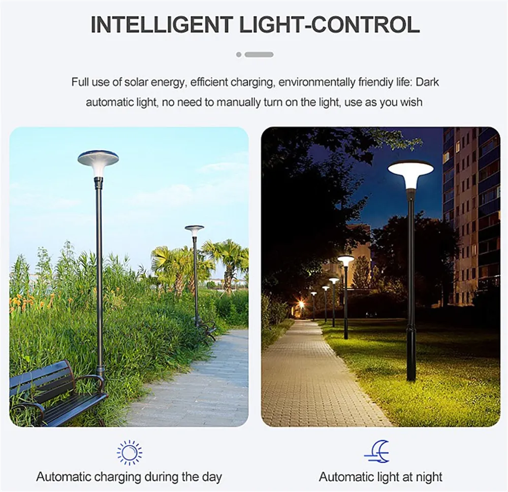 IP65 Luzes Solares de Jardim UFO 20W 30W Luzes Solares para Caminho de Jardim