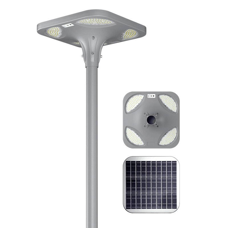 Lanterna de destaque recarregável à prova d'água de alumínio redonda tipo UFO com alta luminosidade, baixa voltagem, para postes de pilar em jardins externos