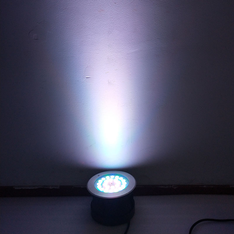 Luz LED Inground RGB DMX IP68 à prova d'água, lâmpada de degrau para deck, luz de jardim ao ar livre, luz de túnel para piscina, luzes subterrâneas para paisagismo