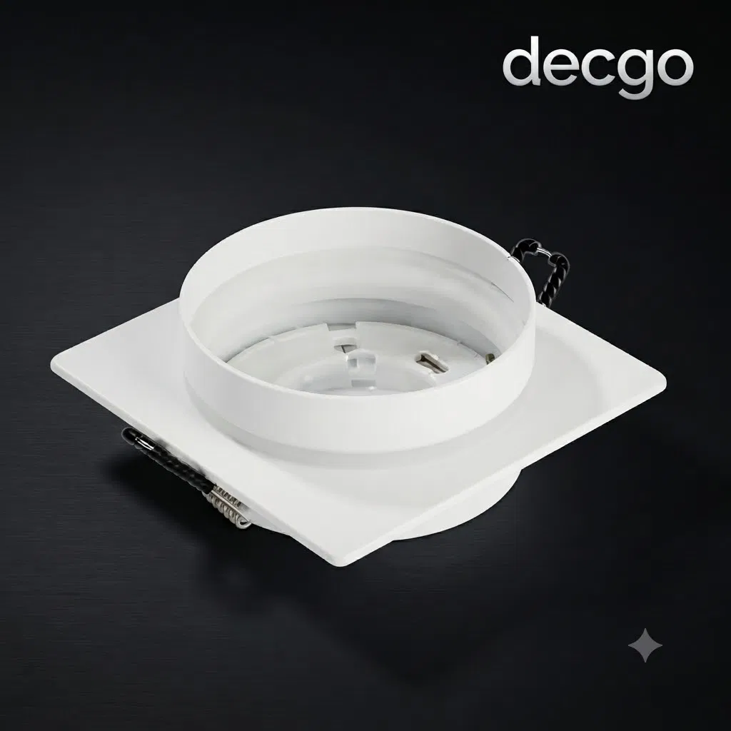 Habitação de Downlight Quadrada Branca Premium Gx53 para Iluminação de Teto Arquitetônica Elegante