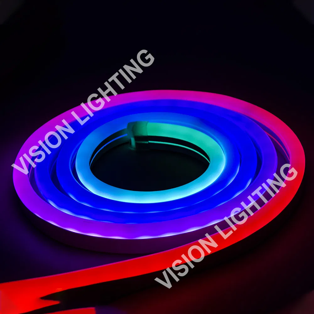 Paisagem ao Ar Livre 24V DMX512 Pixels Decoração de Natal Neon LED RGB Fita de Luz
