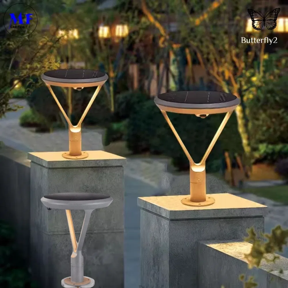 Preço de Fábrica IP66 Luz Solar LED ao Ar Livre à Prova d'Água para Jardim de Courtyard, Villa, Calçada, Parque com Painel Solar e Sensor de Movimento PIR