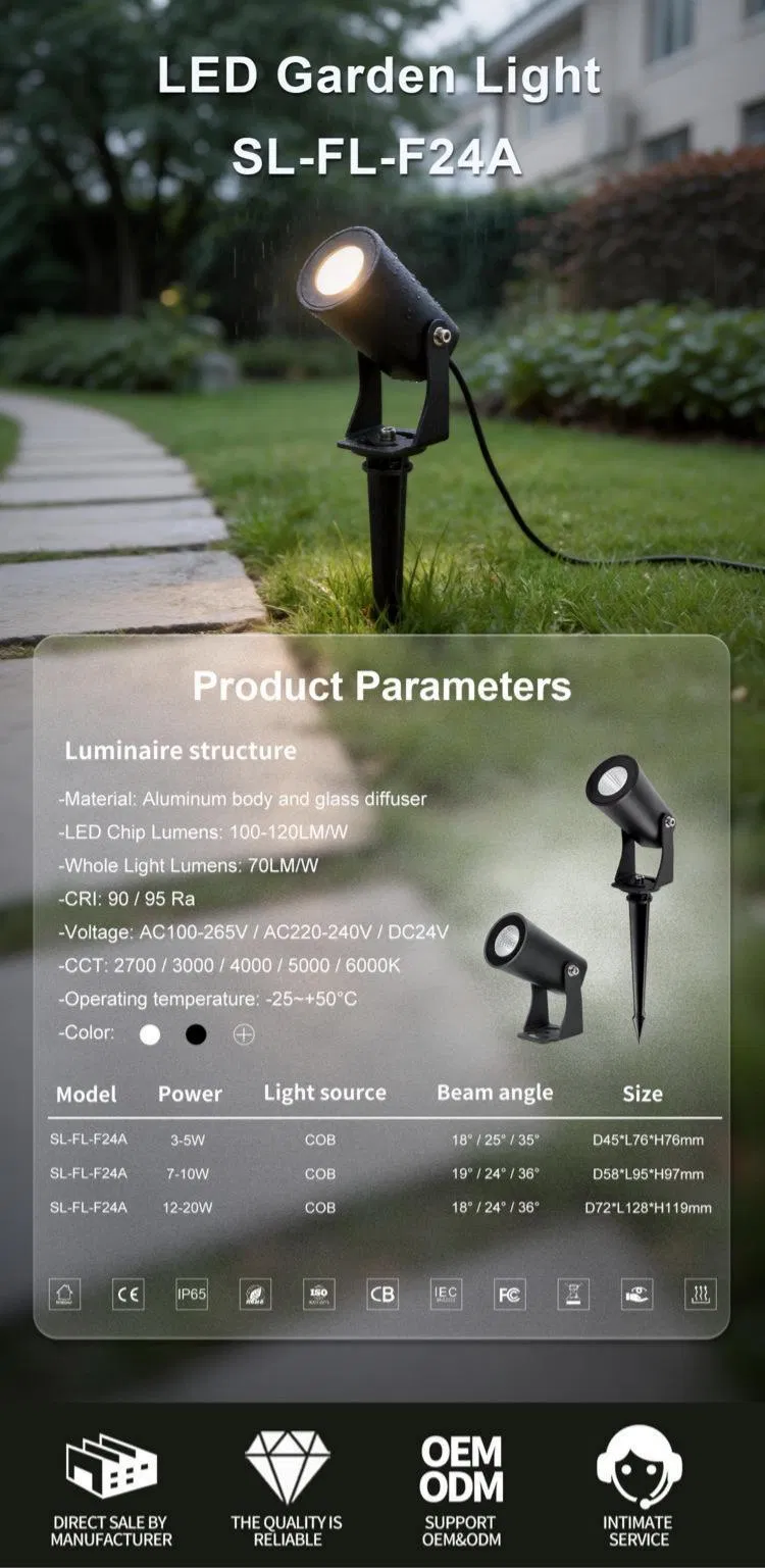 12V Jardim Paisagístico ao Ar Livre IP65 Luz LED RGB com Ângulo de Feixe Luz de Ponta 1