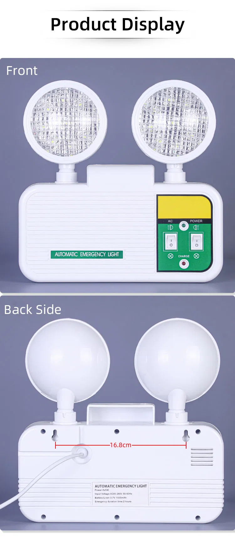 Detalhes da Luz de Emergência LED 1
