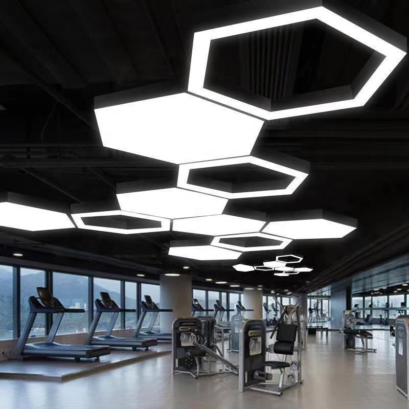 Luz Pendante Redonda de Metal com LED, Lustre em Círculo com Medição no Local para Casa, Escritório, Academia, Luminárias Lineares