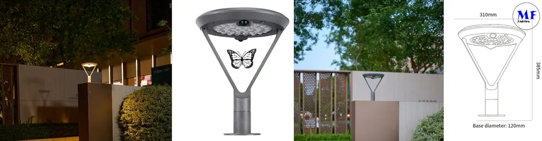 Luz Solar LED ao Ar Livre à Prova d'Água para Jardim de Courtyard