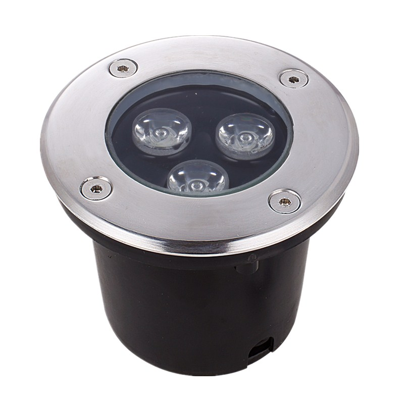 3W À prova d'água IP67 Luz RGB embutida subterrânea LED para paisagismo ao ar livre, caminho e ponto de luz