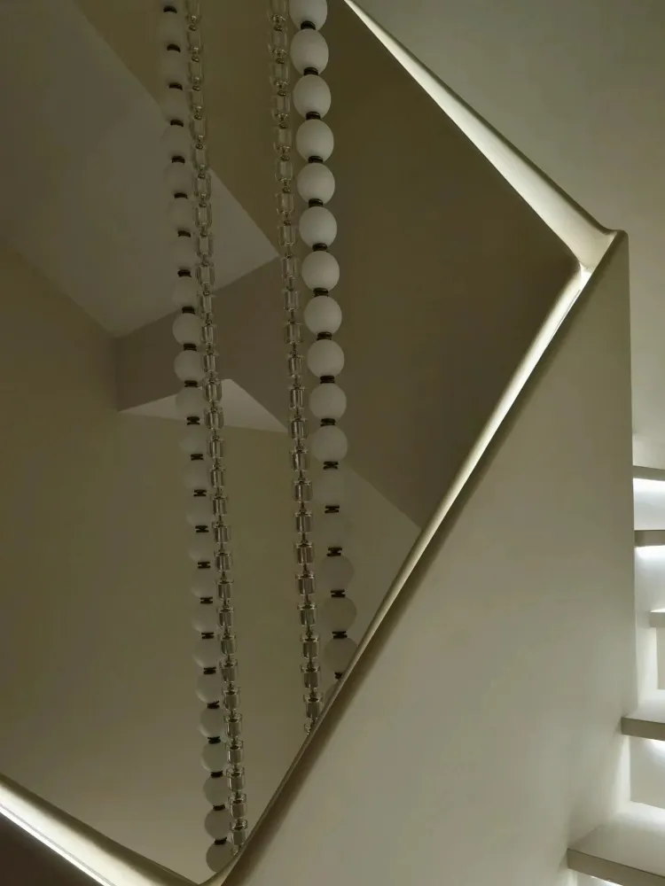 Luminárias LED Lineares Modernas para Teto Alto, Lustre de Anel de Luxo para Hotel