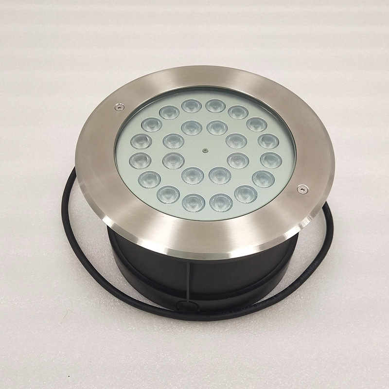 Luz LED Inground RGB DMX IP68 à prova d'água, lâmpada de degrau para deck, luz de jardim ao ar livre, luz de túnel para piscina, luzes subterrâneas para paisagismo