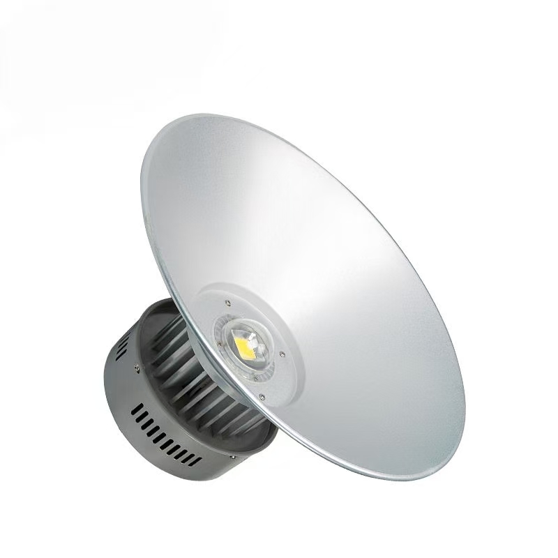 Luzes de alta bay LED COB com lente de PC e refletor, lâmpada suspensa de alumínio, iluminação industrial clássica para oficina
