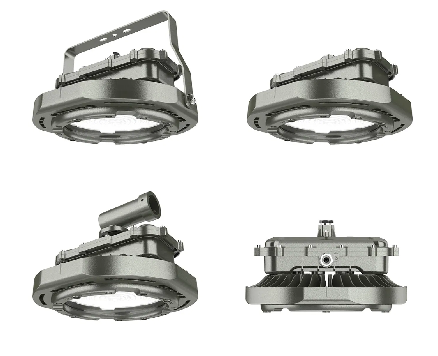 150W 180W 200W Lâmpada LED UFO de Alta Baía à Prova de Explosão Atex Suspensa Lâmpada Antiexplosão Iluminação LED para Local Perigoso Zona 1 Zona 2