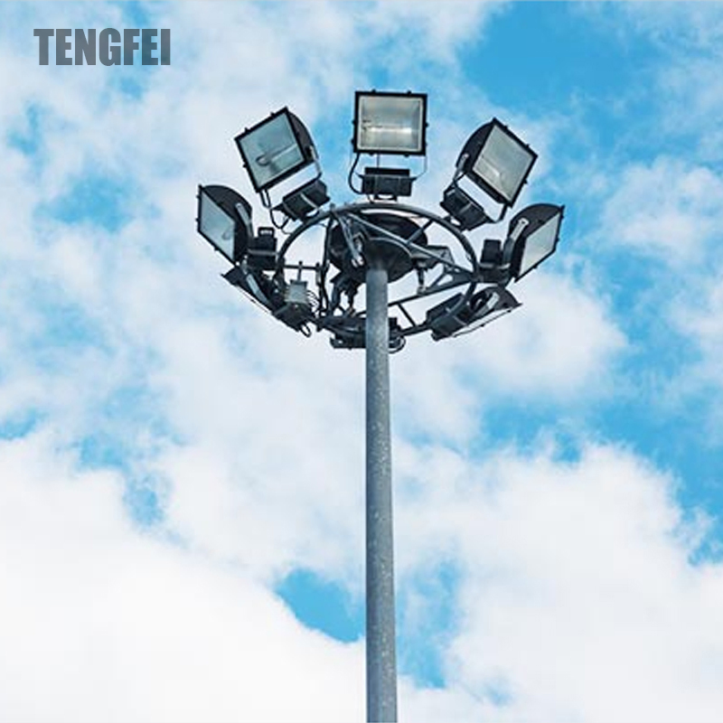 Disponível 15m-50m Tengfei 15m Iluminação de Alto Mastro Galvanizada Comercial da China