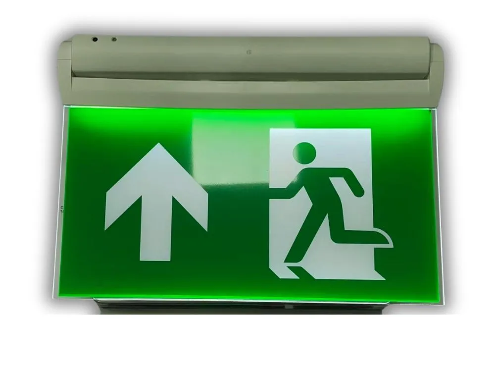 Luz de Emergência de Saída de Segurança com LED Recarga Personalizada para Montagem em Parede / Teto / Suspensa 3 Horas IP65 Acrílico ABS