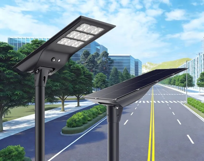 Luminária de Rua Solar LED Tudo-em-Um com Sensor de Movimento para Caminho