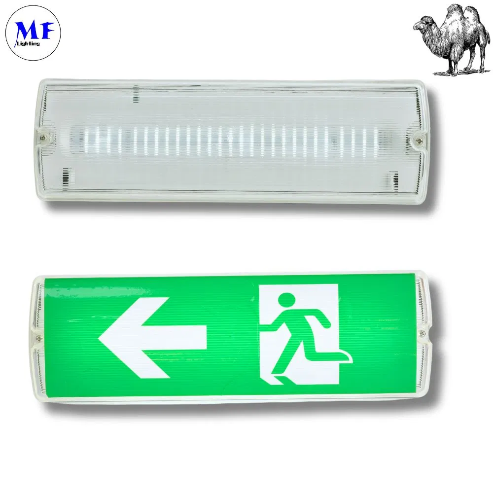 Preço de Fábrica IP65 Sinal de Saída Luz de Emergência para Corredor Estação de Trem Fábrica Hotel Porão Estacionamento Lugar Público