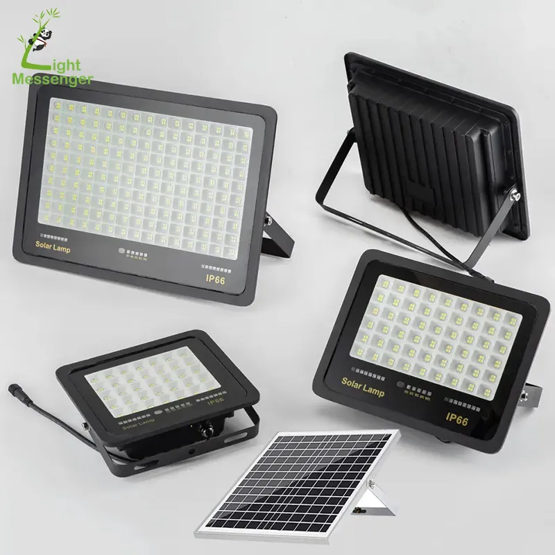 Melhor Venda Exterior IP66 Luz de Inundação Solar LED à Prova d'Água Lâmpada de Segurança Solar para Parede Jardim Lâmpada de Inundação Solar LED Sem Fios