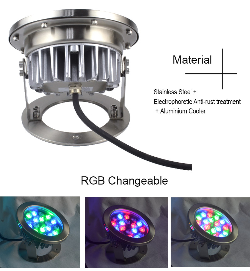 Projeto Hotook ao Ar Livre 3W Luzes LED Subaquáticas para Lagoa Luz de Paisagem Decoração de Natal RGB LED Luz de Jardim Subterrânea