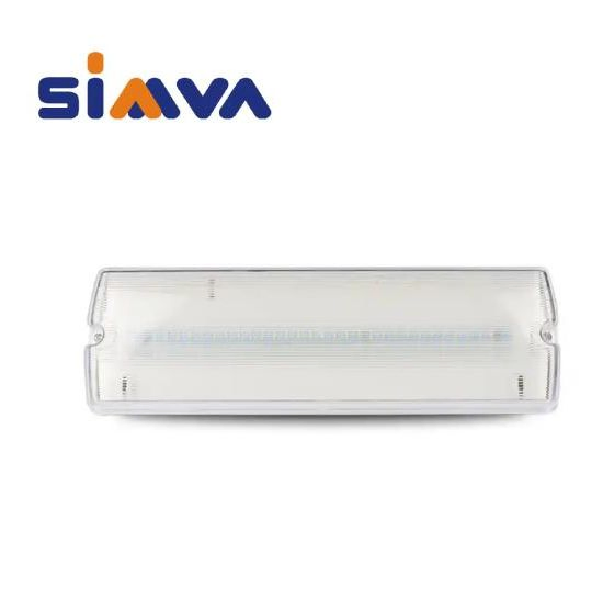 Sinal de Saída de Emergência com Luz LED Certificado CB/CE IP65 Recarregável 3W3.2V Bulkhead
