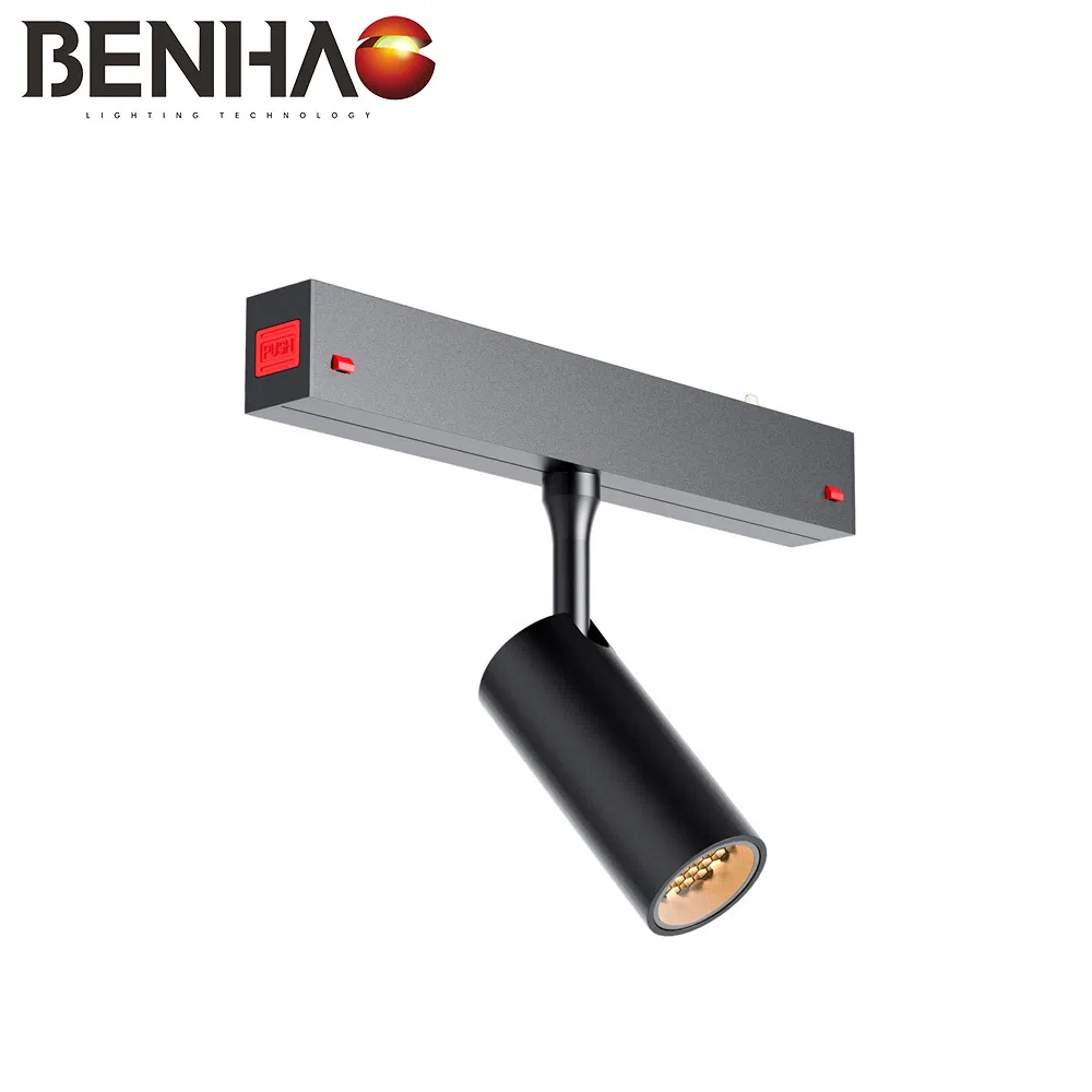 Luz de Teto Interna LED Inteligente para Casa Dimerizável 220V com Trilho Magnético e Luminária Linear com Foco Grilhado