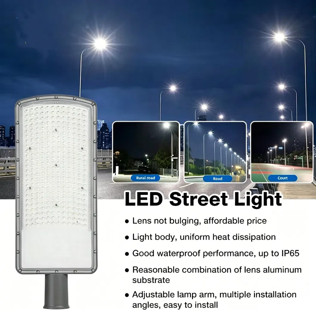 150W Luminária de Rua LED de Alta Eficiência IP65 Iluminação de Estrada Pública Municipal à Prova d'Água